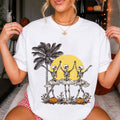 Skeleton Ballet Dancing Tropical Shirt Funny Halloween T-Shirt Gifts For Her - Merchluma