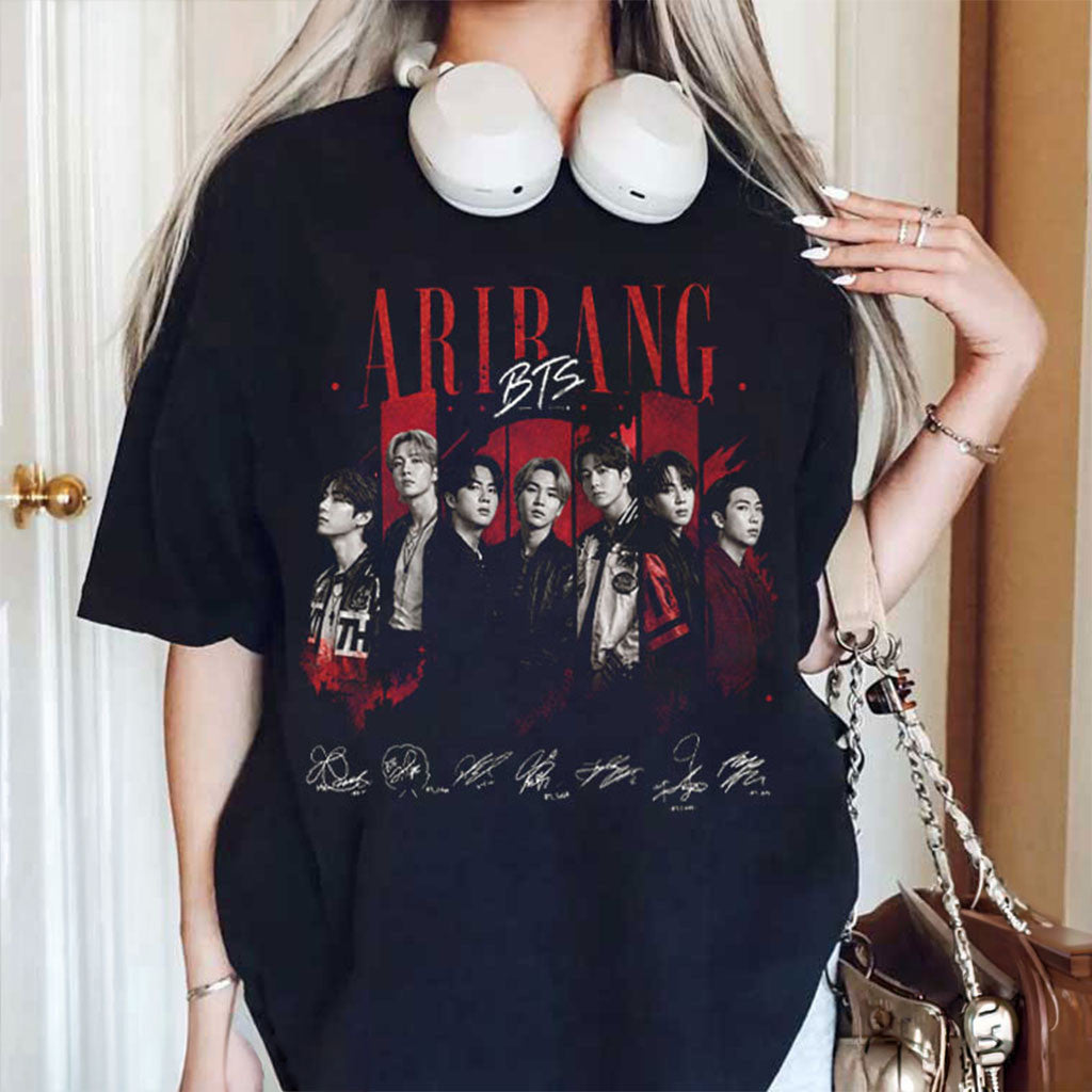 BTS Arirang World Tour T-Shirt Concert Apparel BTS Merch Gifts For Kpop Army Fans - Merchluma