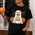 Goldendoodle Ghost And Boba Cute Halloween Dog T-Shirt Gifts For Dog Lovers - Merchluma