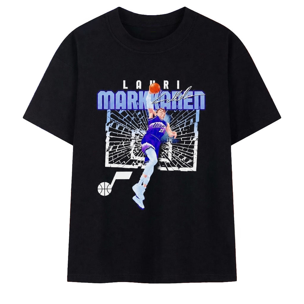 Lauri Markkanen Utah Jazz 23 Signature T-Shirt Lauri Markkanen Merch Presents For Fans - Merchluma