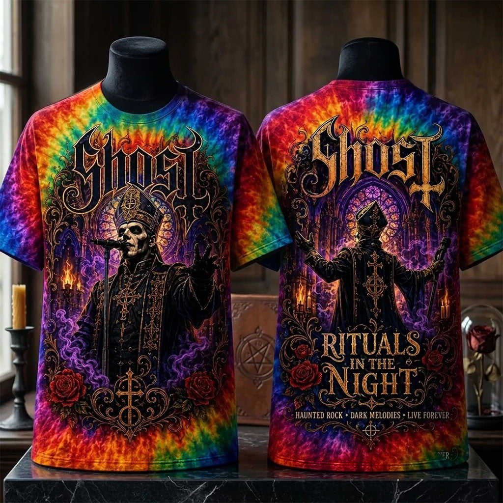 Ghost Rituals In The Night Tie Dye Shirt Ghost Merch Birthday Gift For Brother - Merchluma