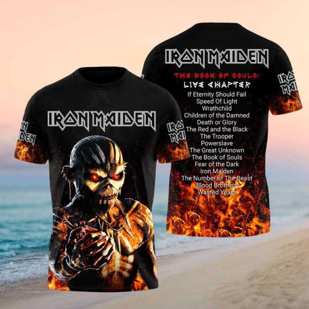 Iron Maiden Eddie Mascot Book Of Souls Live Chapter Shirt Iron Maiden Merch Gifts For Fan - Merchluma