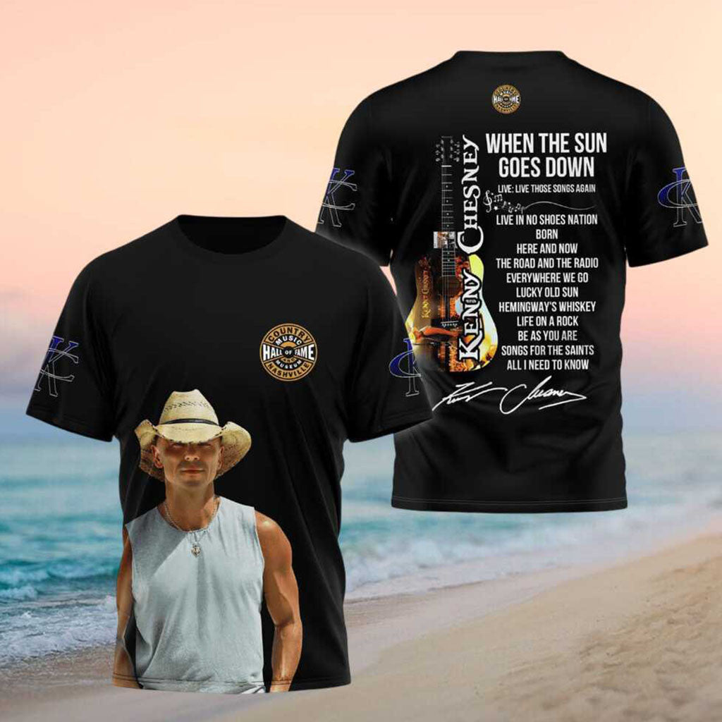 Kenny Chesney Country Music Hall Of Fame When The Sun Goes Down Shirt Kenny Chesney Merch Gifts - Merchluma