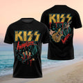 Kiss Animalize Leopard Guitar Blood Claws Vintage Rock Band Shirt Kiss Merch Fans Gifts - Merchluma