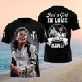 Michael Jackson King Of Pop Just A Girl In Love With Her King Shirt Michael Jackson Merch - Merchluma