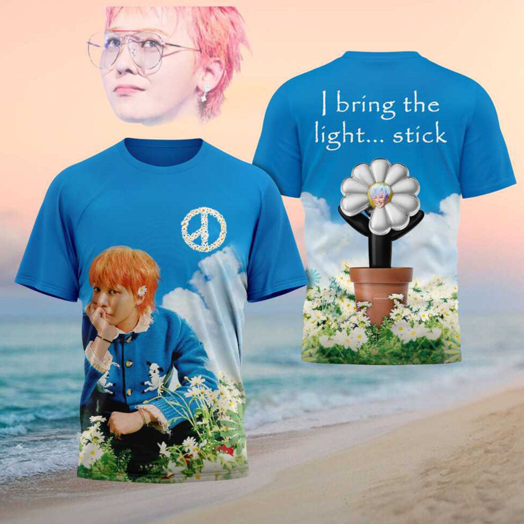 G Dragon Kpop Music Artist I Bring The Light Stick Daisy Flower Shirt G Dragon Merch Fan Gear - Merchluma