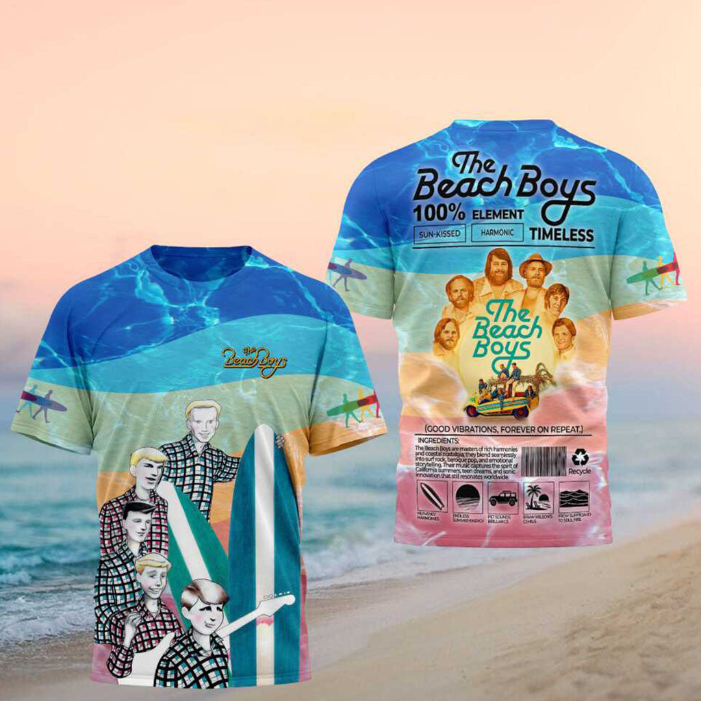 The Beach Boys Retro Surf 100 Percent Sun Kissed Element Shirt The Beach Boys Merch Fan Gear - Merchluma