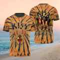 KISS Rock Band Spider Web Orange Tie Dye Signature Shirt Kiss Merch Gifts For Rock Lovers - Merchluma