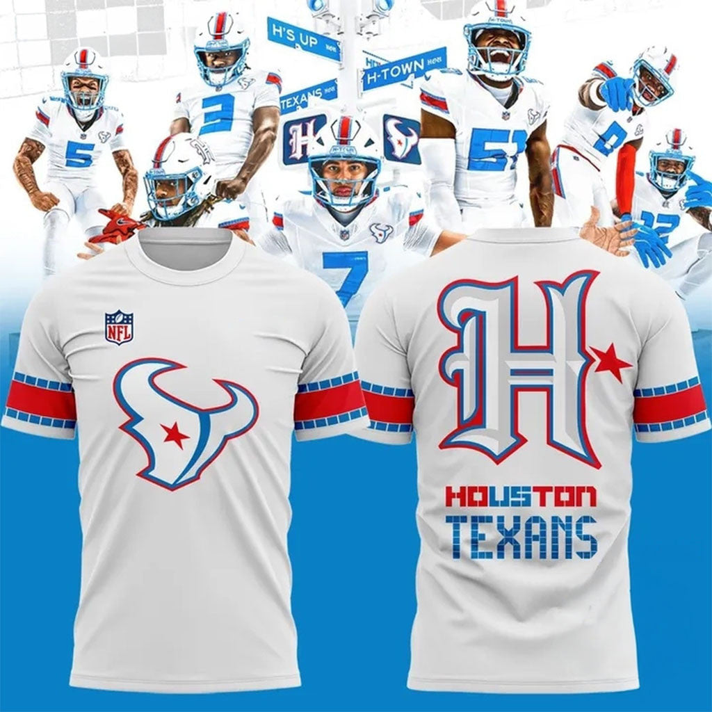 Houston Texans Rivalries By The H For The H 2026 T-Shirt Houston Texans Merch Fans Gifts - Merchluma