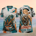 Miami Dolphins Popeye Loyalty Never Fades Football Shirt Dolphins Merch Gift Ideas For Fans - Merchluma