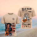 Willie Nelson American Flag 100 Percent Outlaw Element Shirt Willie Nelson Merch Music Fan Gear - Merchluma