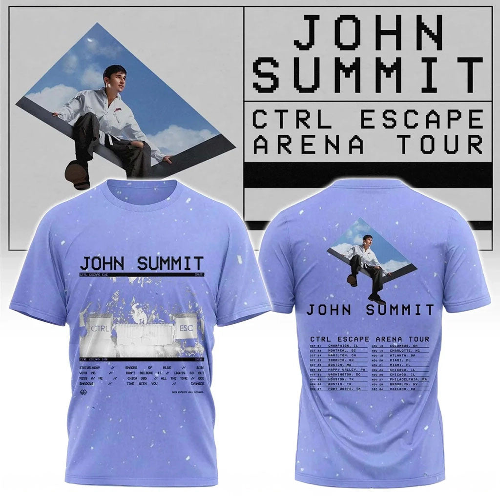 John Summit 2026 CTRL Escape Arena Tour T-Shirt John Summit Merch Gifts For DJ Lovers - Merchluma