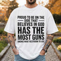 Conservative Proud To Be On The Side Believes In God T-Shirt Pro Republican Shirt White - Merchluma