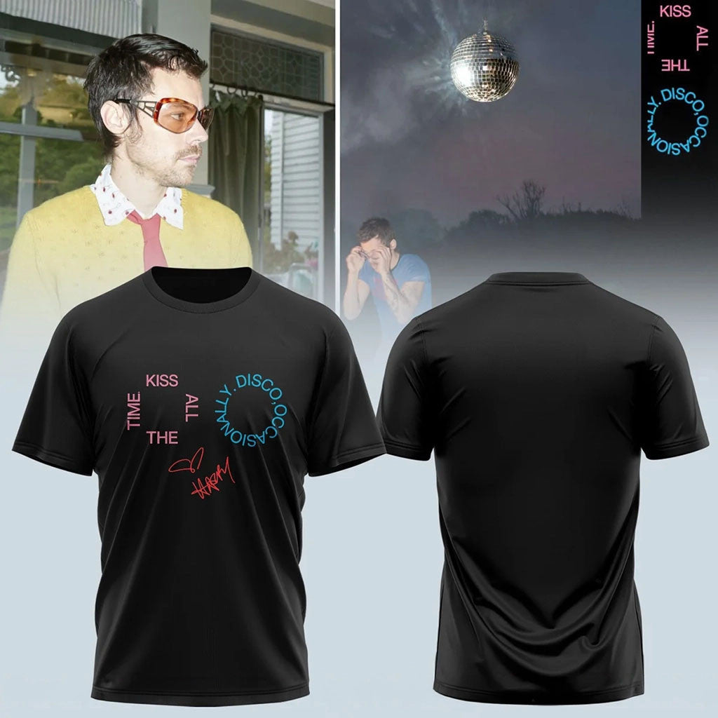 Harry Styles Merch Kiss All The Time Disco Occasionally Shirt Music Lover Gifts For Him - Merchluma