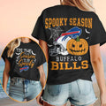 Buffalo Bills Spooky Season Pumpkin Football Shirt Bills Merch Gifts For Halloween - Merchluma