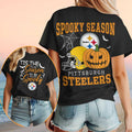Pittsburgh Steelers Halloween Spooky Season Pumpkin Football Shirt Steelers Merch Gift For Fan - Merchluma