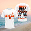Cincinnati Bengals x Kiss Band Merch Dressed To Kill Football Shirt Football Fan Gift Ideas - Merchluma