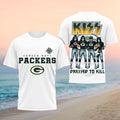Green Bay Packers Kiss Band Dressed To Kill Football Shirt Packers Merch Gifts For Football Fan - Merchluma