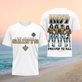 New Orleans Saints x Kiss Band Dressed To Kill Football Shirt Kiss Merch Music Fan Gear - Merchluma