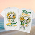 Subway Peanuts Snoopy Floral Bloom With Kindness Shirt Subway Merch Friends Gifts - Merchluma