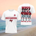 Tampa Bay Buccaneers x Kiss Band Dressed To Kill Football Shirt Buccaneers Merch Fan Gifts - Merchluma
