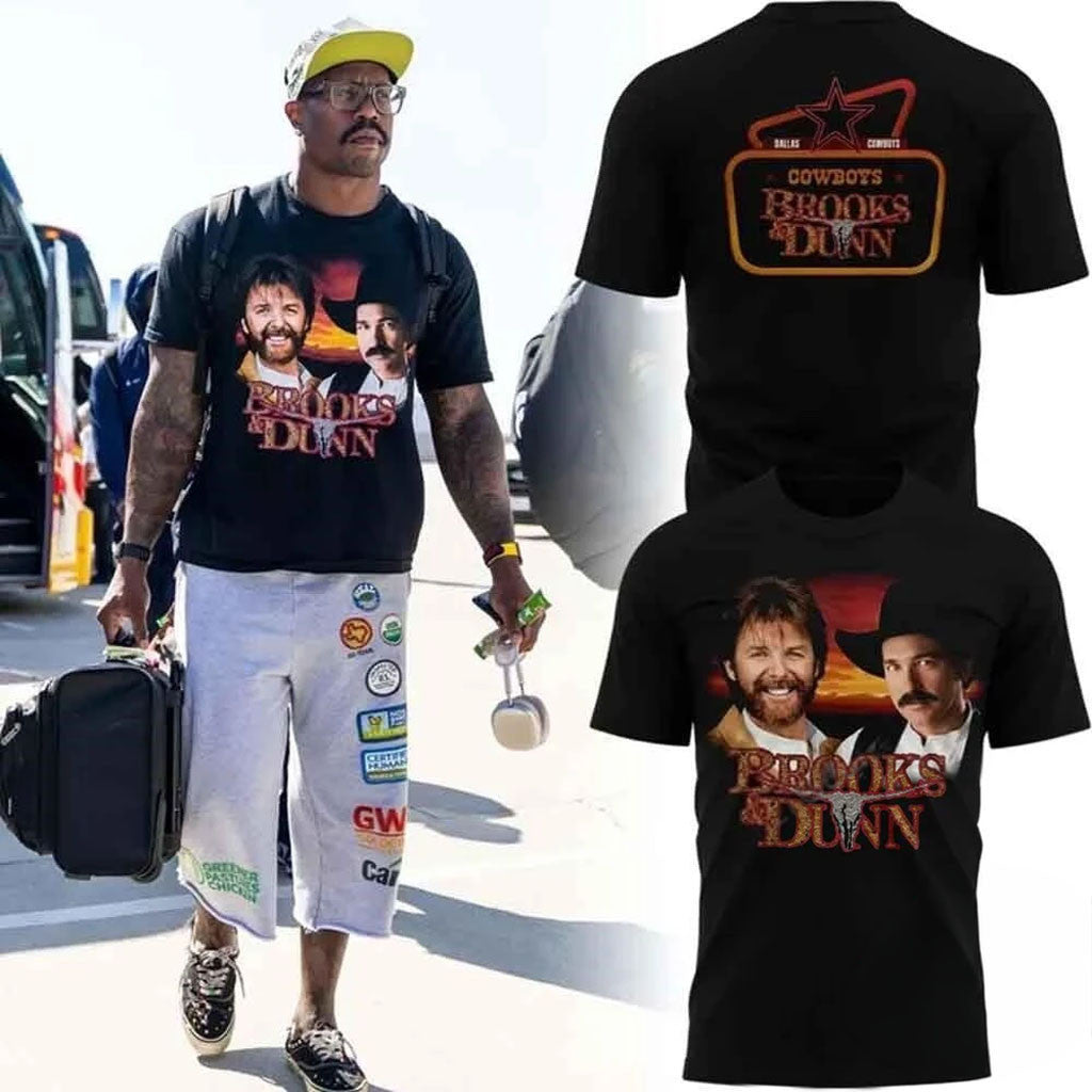 Dallas Cowboys Brooks And Dunn Vintage Graphic T-Shirt Cowboys Merch Gifts For Fans - Merchluma