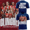 Indiana Fever 2026 WNBA Playoffs Clinched Graphic T-Shirt Indiana Fever Merch Now You Know Tee - Merchluma
