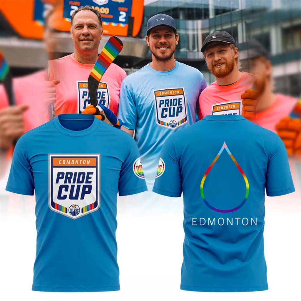 Edmonton Oilers Pride Cup 2026 T-Shirt Edmonton Oilers Merch Best Gifts For Hockey Fans - Merchluma