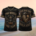 New Orleans Saints Biker Eagle Inked By Loyalty Football V-Neck Shirt Saints Merch Biker Gifts - Merchluma
