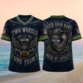 Seattle Seahawks Biker Eagle Inked By Loyalty Football V-Neck Shirt Seahawks Merch Gifts - Merchluma