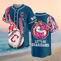 Custom Cleveland Guardians Merch Slider Mascot Let's Go Guardians Baseball Jersey Fans Gifts - Merchluma