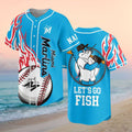 Custom Miami Marlins Billy The Marlin Let's Go Fish Baseball Jersey Marlins Merch Gifts For Him - Merchluma