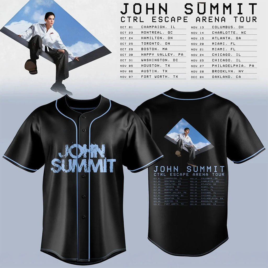 John Summit CTRL Escape Tour Baseball Jersey John Summit Merch 2026 Gift For DJ Lovers - Merchluma