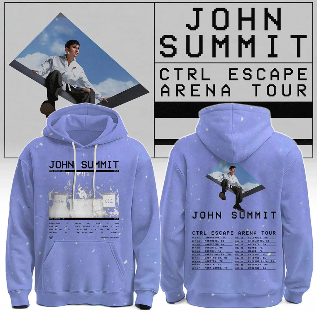 John Summit 2026 CTRL Escape Arena Tour Hoodie John Summit Merch Gifts For DJ Fans - Merchluma