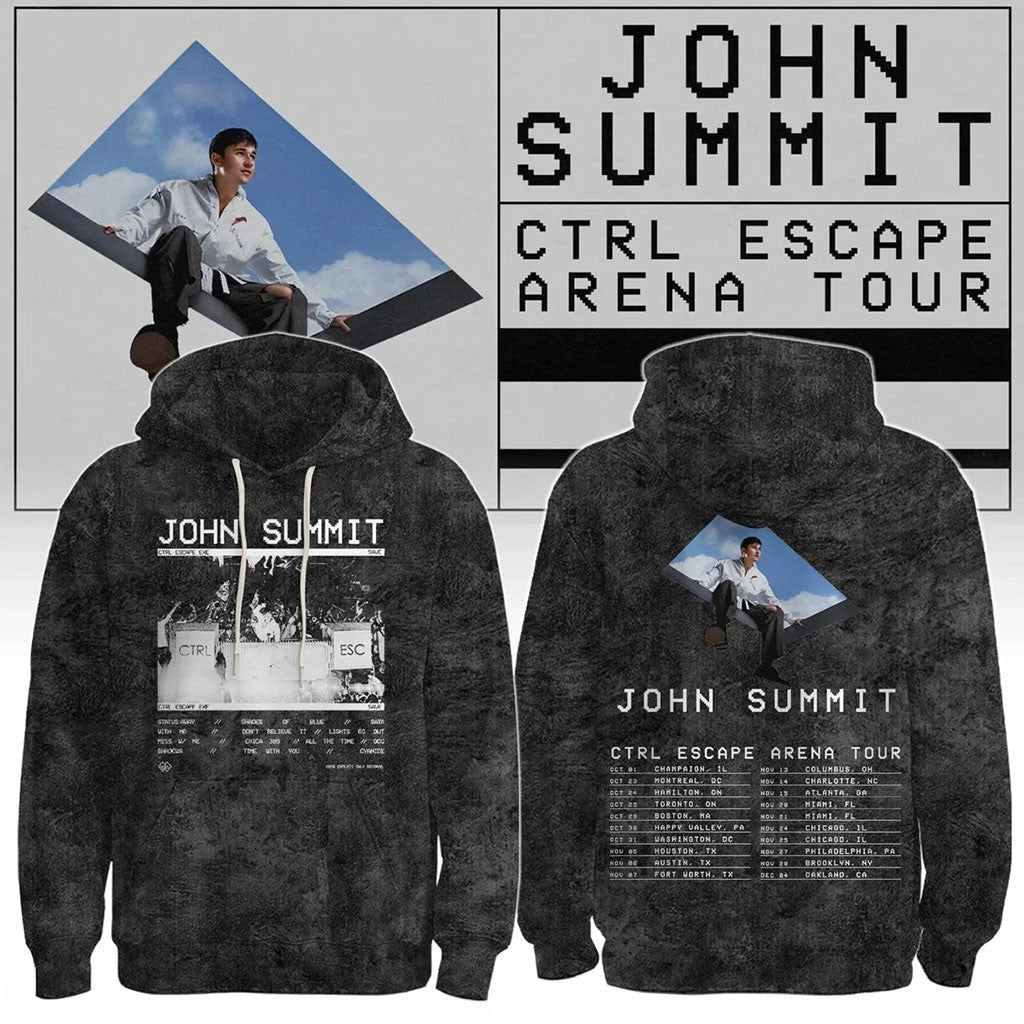 John Summit Merch 2026 CTRL Escape Arena Tour Hoodie Gift Ideas For DJ Fans - Merchluma