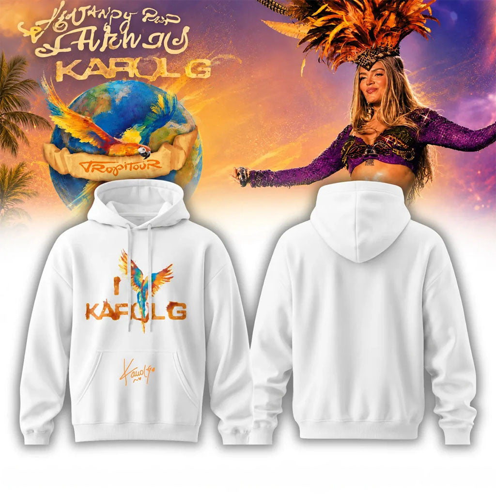 Karol G Viajando Por El Mundo Tropitour Hoodie Karol G Merch 2026 World Tour Concert Fan Gift - Merchluma