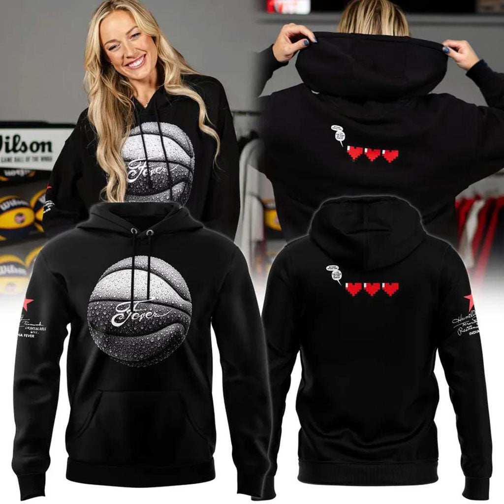 Indiana Fever WNBA Pixel Hearts Health Bar Basketball Hoodie Indiana Fever Merch Fan Gifts - Merchluma