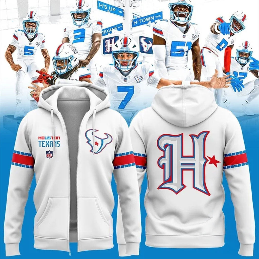 Houston Texans Merch Rivalries By The H For The H 2026 Zip Hoodie Football Fan Gift Ideas - Merchluma
