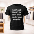 I Don't Need ChatGPT The Blood Ocean Monster Knows Everything Shirt Funny Tee Gift Ideas - Merchluma