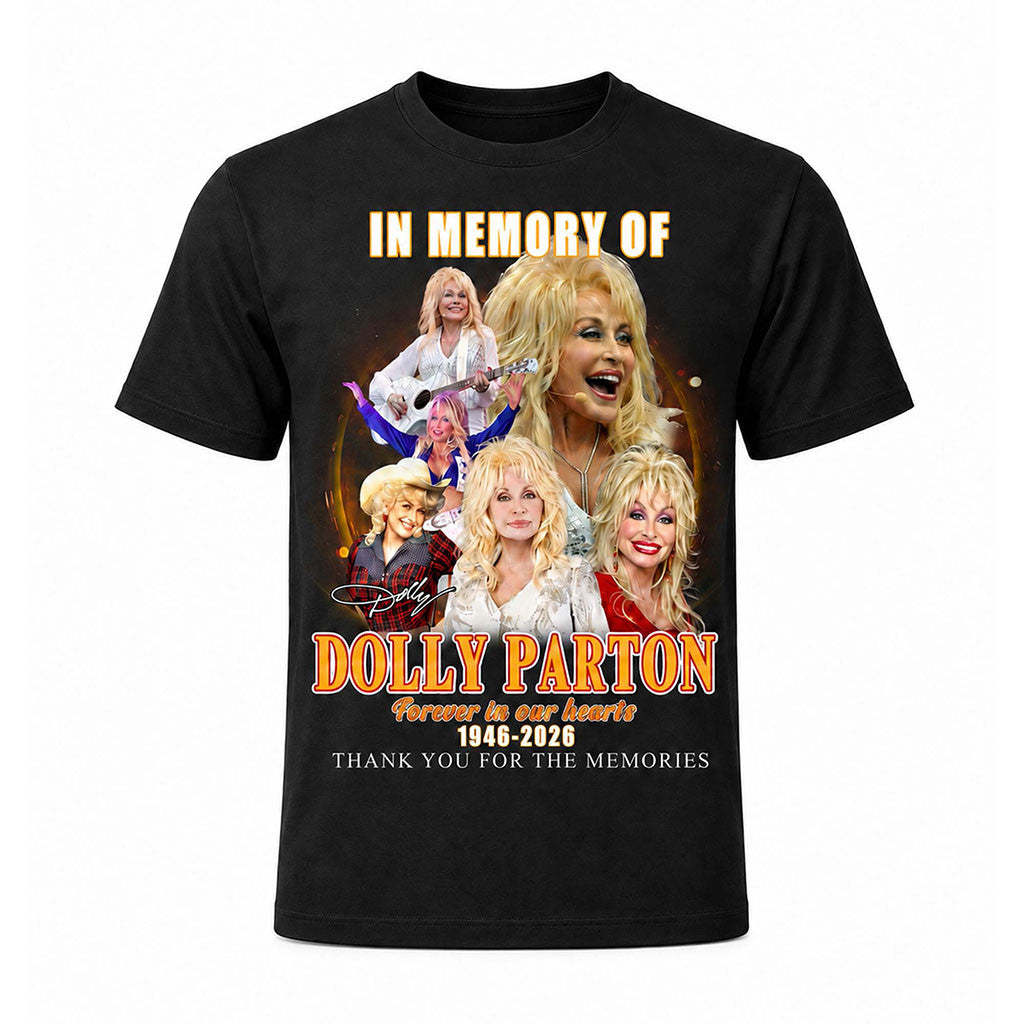 In Memory Of Dolly Parton 1946 2026 Thank You For The Memories Shirt RIP Dolly Parton Merch - Merchluma