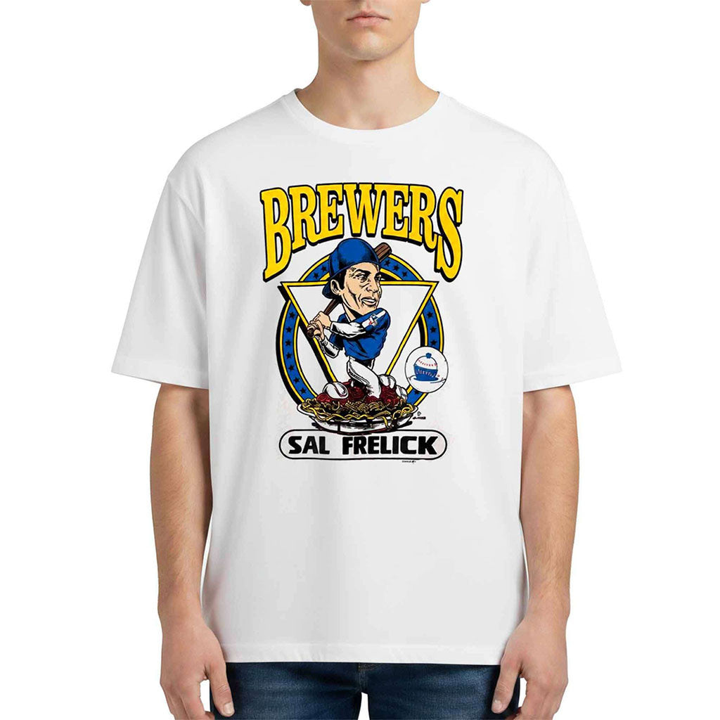 2026 Brewers Sal Frelick Vintage Cartoon Shirt Milwaukee Brewers Merch Cool Baseball Gifts - Merchluma