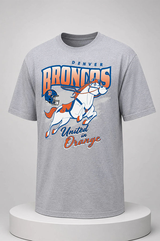 Disney Broncos Collab Merch Denver Broncos United In Orange Maximus T-Shirt Game Day Gifts - Merchluma