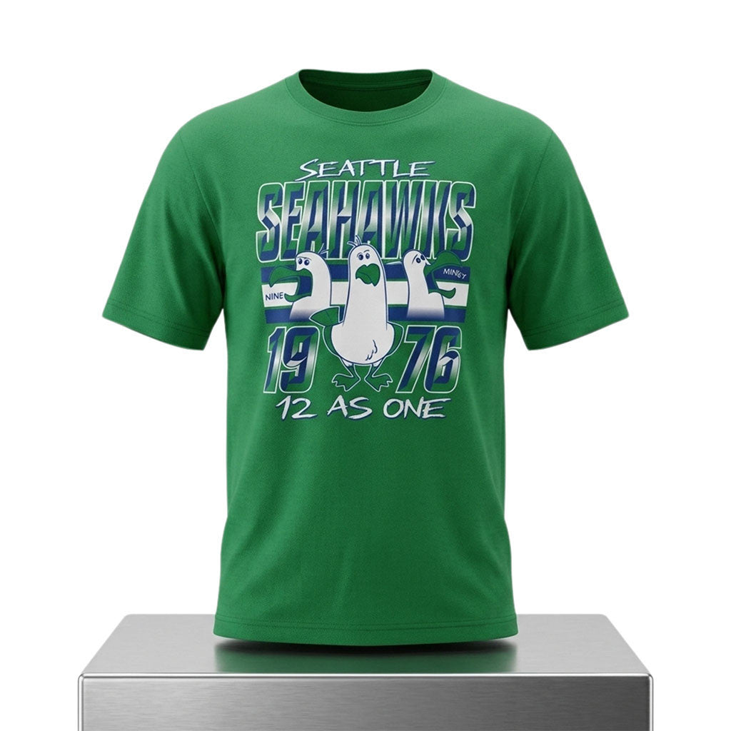 Seahawks Disney Collab Merch Finding Nemo Seagulls Seattle Seahawks 12 As One Shirt Fan Gifts - Merchluma