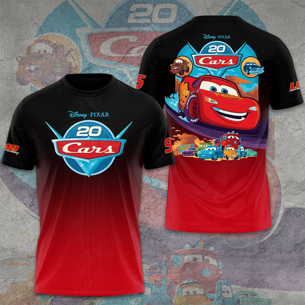 Cars 20th Anniversary T-Shirt Lightning McQueen Shirt Disney Cars Movie Merch Best Gifts - Merchluma