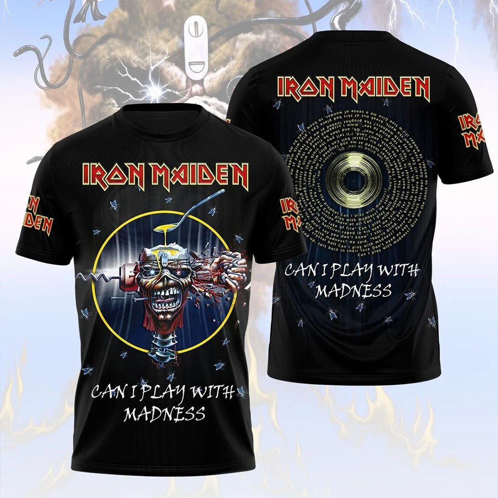 Iron Maiden Merch 2026 Can I Play With Madness T-Shirt Present Ideas For Music Lovers - Merchluma