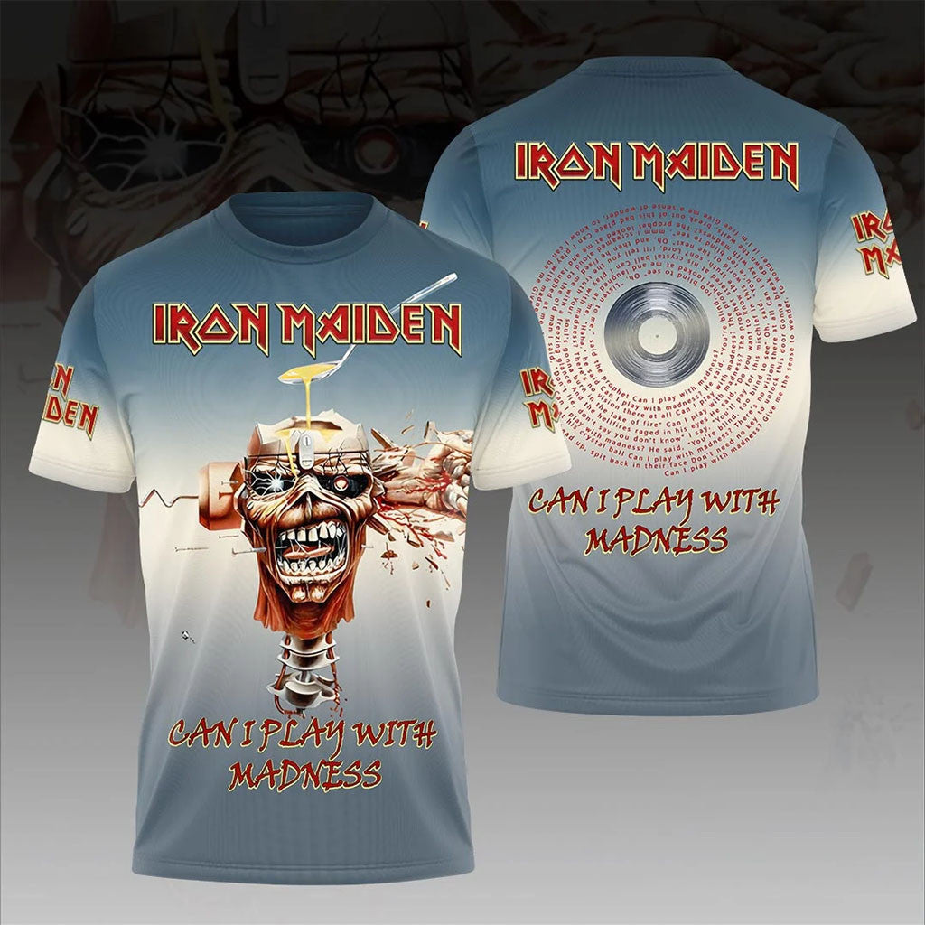 Iron Maiden Merch 2026 Can I Play With Madness T-Shirt Music Related Gifts - Merchluma
