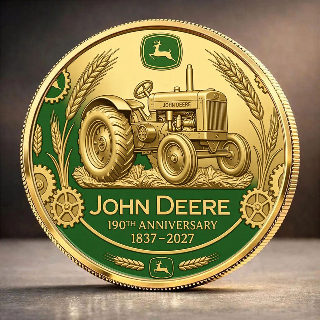John Deere 190th Anniversary Commemorative Coin John Deere Merch Gift Ideas For Fathers - Merchluma