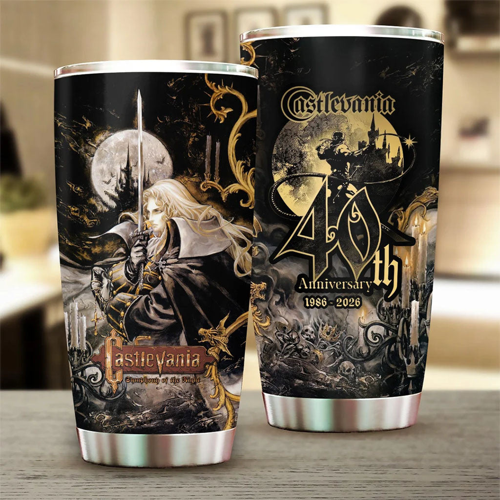 Castlevania 40th Anniversary 1986 2026 Tumbler Castlevania Merch Gift For Friends - Merchluma