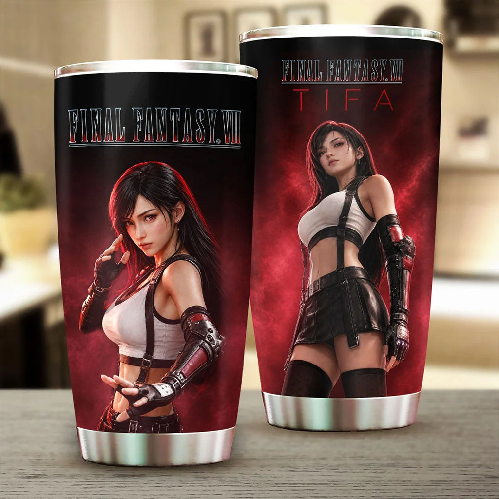 Final Fantasy VII X Tifa Lockhart 30th Anniversary Tumbler Final Fantasy VII Merch Her Gifts - Merchluma