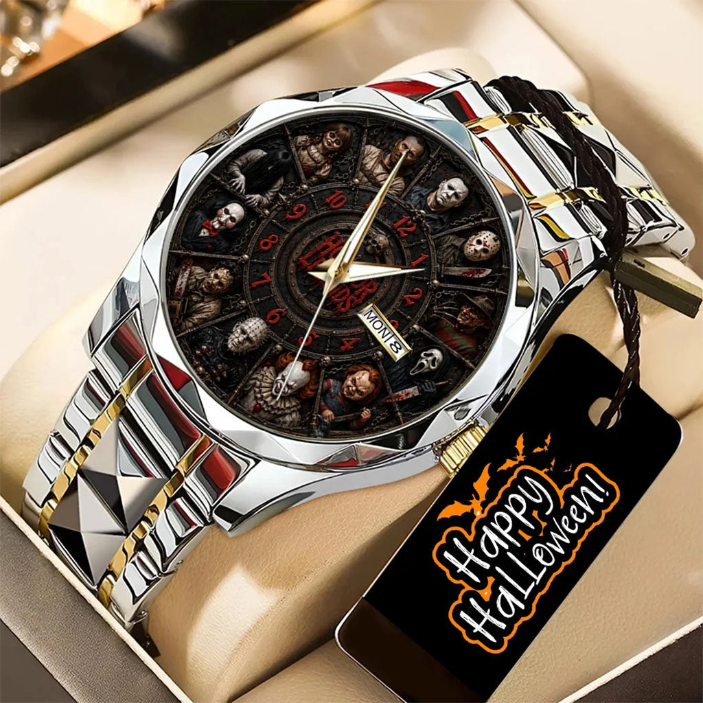 Horror Movies Characters Alloy Luxury Quartz Watch Happy Halloween Merch Horror Fan Gifts - Merchluma